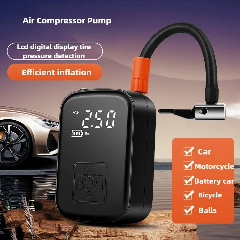 Car Portable Tire Inflator - Bomba infladora de neumáticos eléctrica portátil,