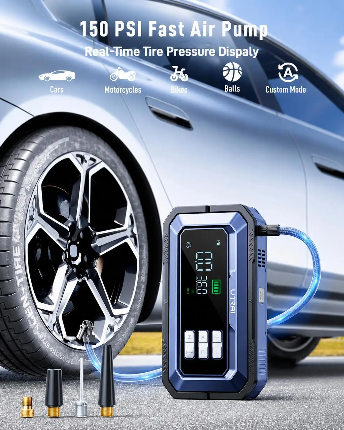 Arrancador de Baterías con Com - Car Portable Tire Inflator reseña y precio