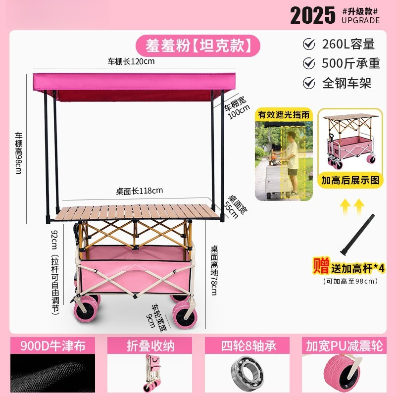 Carrito Plegable Rosa para Cam - Car Accessories You Must Have reseña y precio